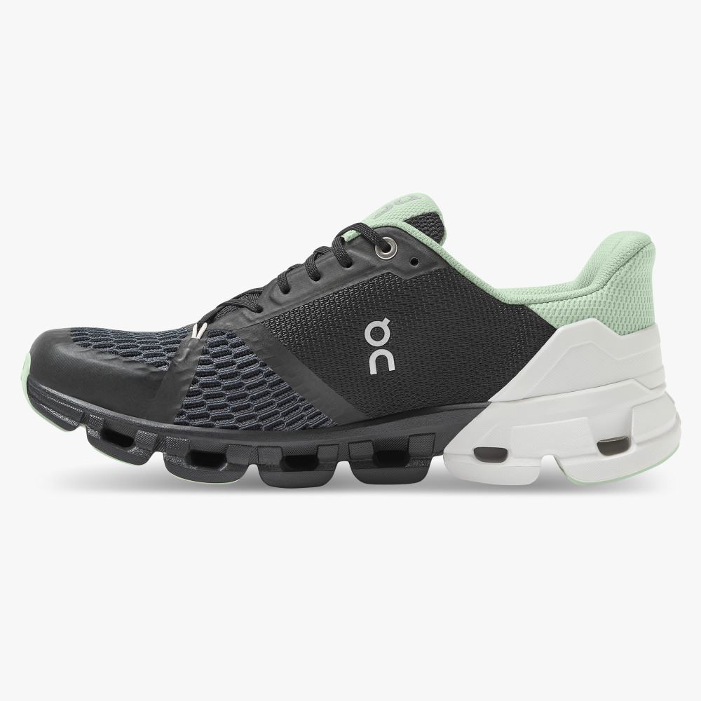 Chaussures Running Route On Running Cloudflyer Femme Noir Blanche Vert | RNV5851PY